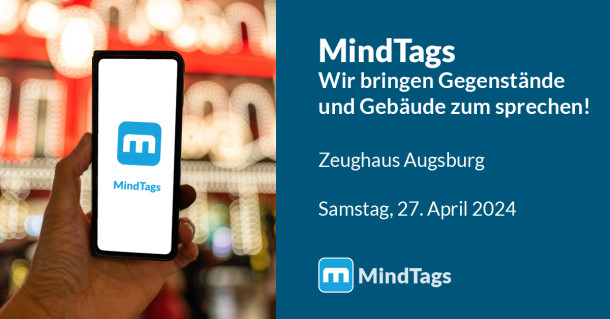 Banner MindTags für die Veranstaltung am 27.04.24 im Zeughaus in Augsburg